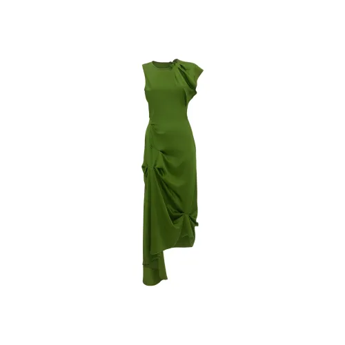 Victoria Beckham Draped Tuck detail Midi Dress