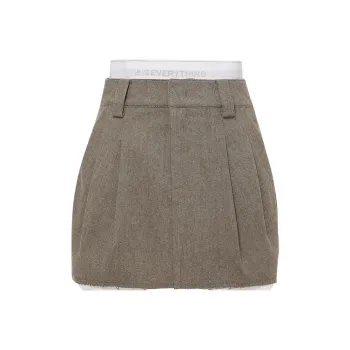 D'zzit Cropped Skirt Dark Khaki