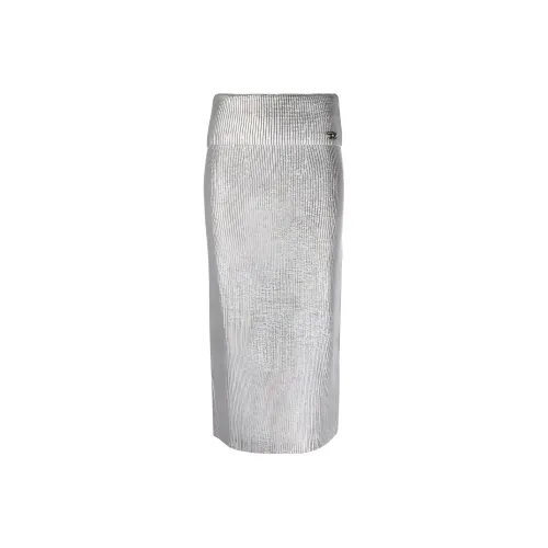 DIESEL Casual Short Skirts Women's Silver