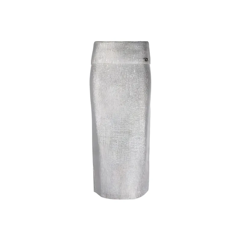 DIESEL Casual Short Skirts Women's Silver-0