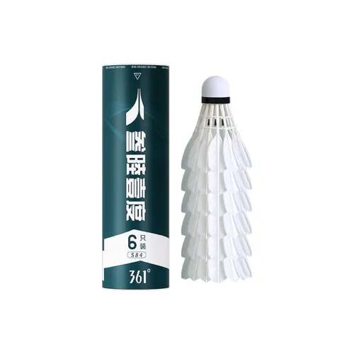 361° S84 Goose Feather Shuttlecock 6 Pack Goose Feather Shuttlecocks