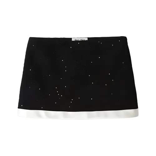 MIU midi miu SS24 Casual Short Skirts Women's Black