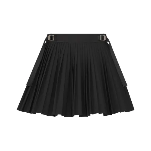 DIOR Logo Engraved Pleated Mini Skirt