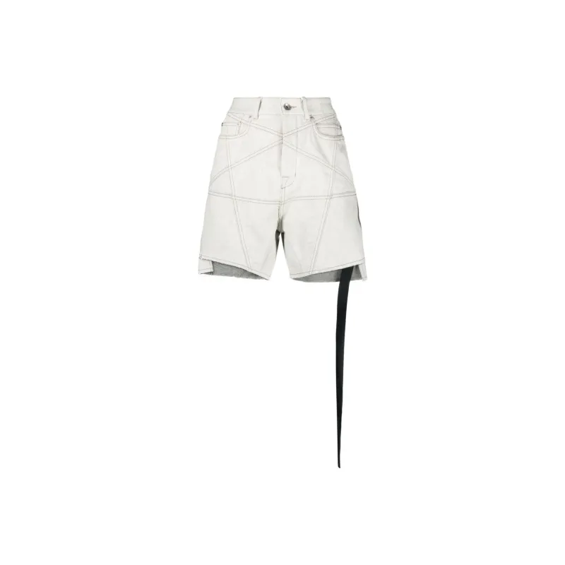 RICK OWENS Mid-rise Denim Shorts-0