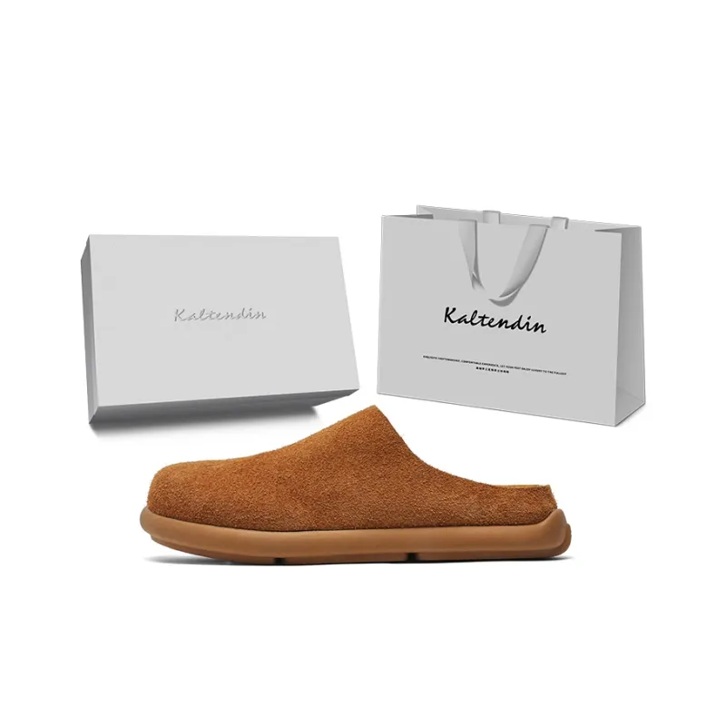 Kaltendin Rubber Sole Abrasion Resistant Slip Resistant Closed Toe Slippers Unisex-22