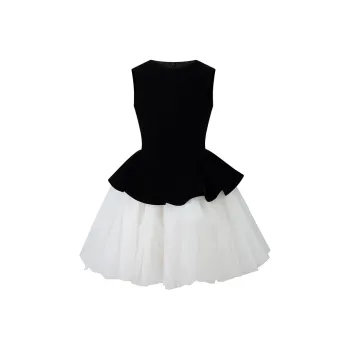 Mu Xiao Xin Sleeveless Dress Women's Black