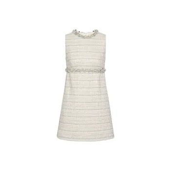 Valentino Crystal embellished Tweed Minidress