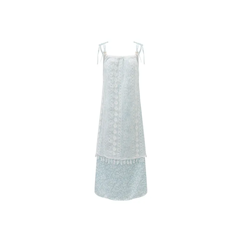 AFGGD Slip Dresses Women's Cyan-0