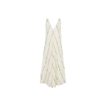 MEIYANG Sleeveless Dress Women's Beige Yellow