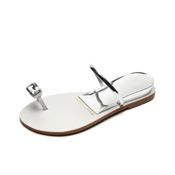 Lanza Rubber Sole Rhinestone Slip Resistant Odor Resistant Abrasion Resistant Slide Slippers Women's