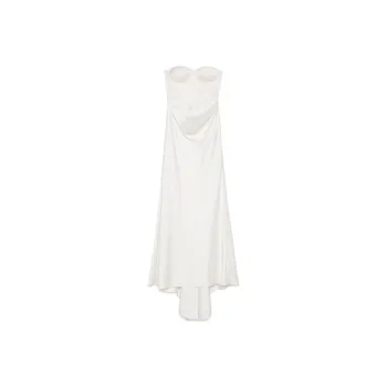 Rotate Satin Pearl Maxi Dress