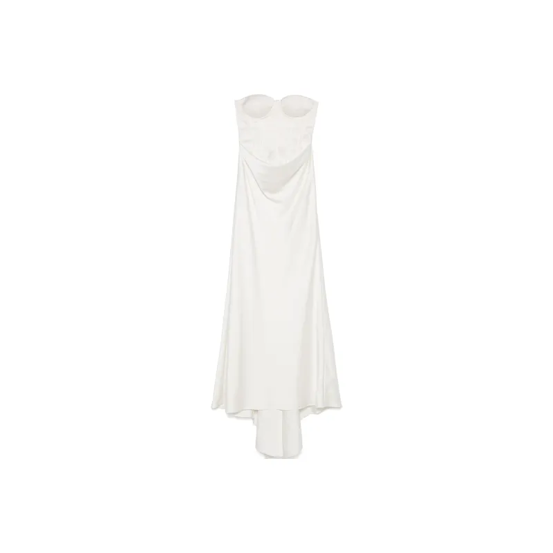 Rotate Satin Pearl Maxi Dress-0