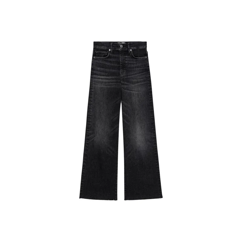 FRAME Le Slim Palazzo Raw Fray Jeans-0