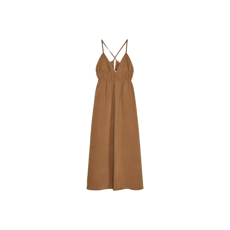 ZARA Slip Dresses Women's Brown-0