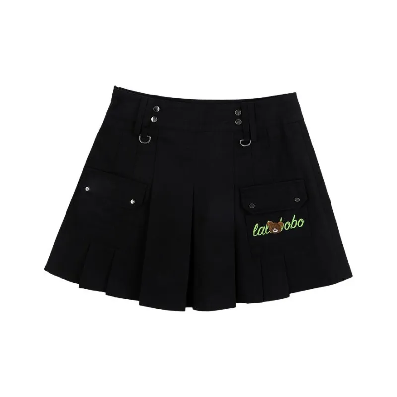 LALABOBO Casual Short Skirts Women's Black-0