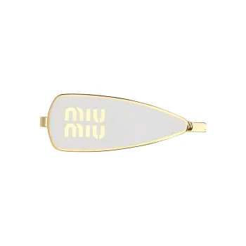 MIU MIU Engraved logo Enamel Hair Clip