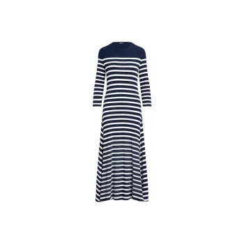 Polo Ralph Lauren Striped Waffle-knit Maxi Dress