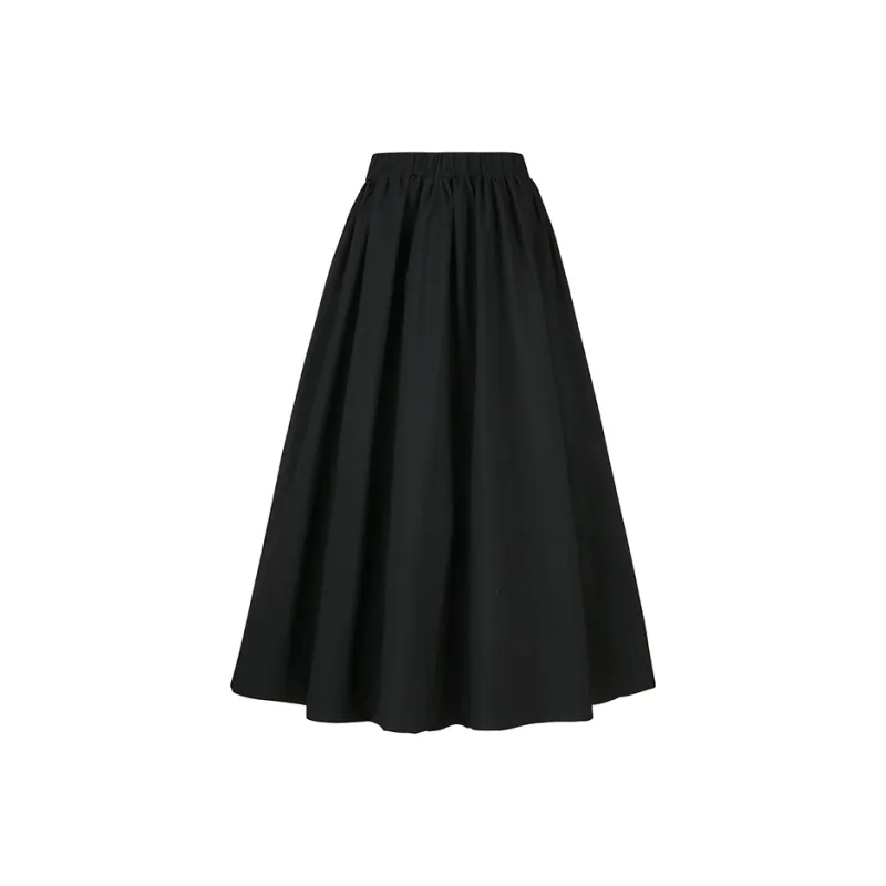 Wen Shan Casual Long Skirt Women's Black-0