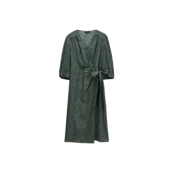 INSUN Long Sleeved Dress Women's Dark Green