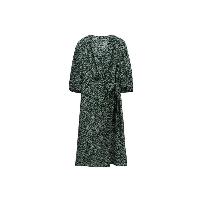 INSUN Long Sleeved Dress Women's Dark Green-0