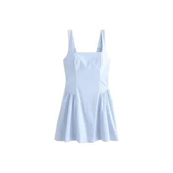 Abercrombie＆Fitch Sleeveless Dress Women's Light Blue