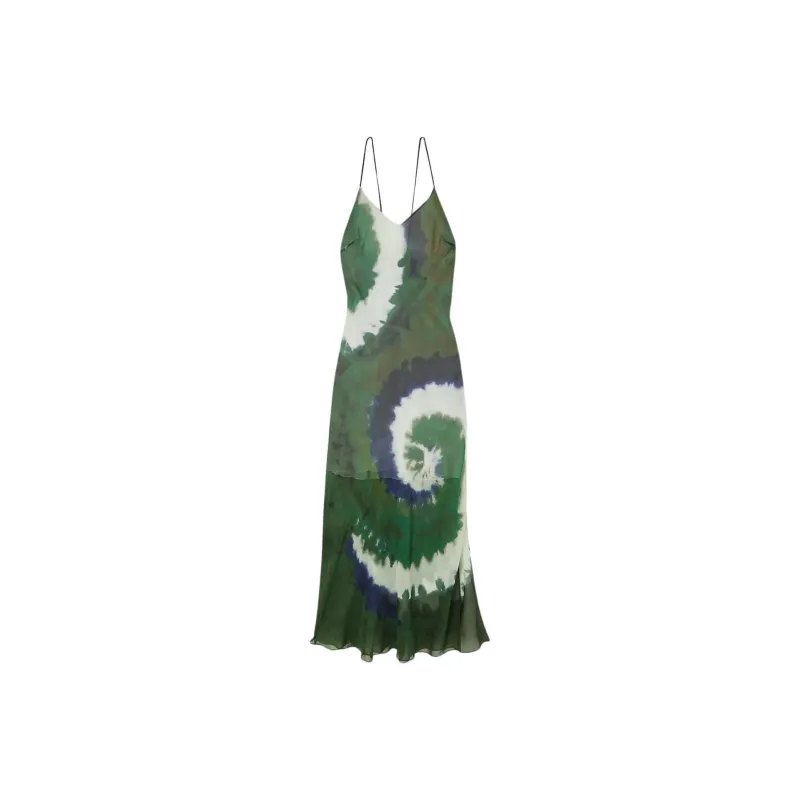 FRAME Slip Dresses Women's Green-0