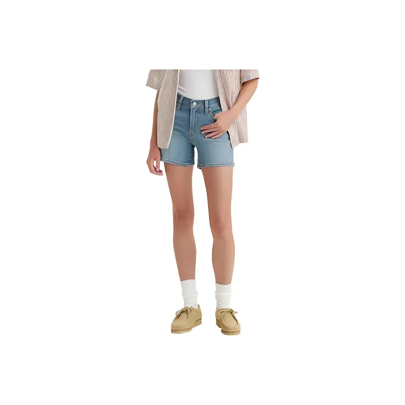 Levis Denim Shorts Women's Light Blue-0