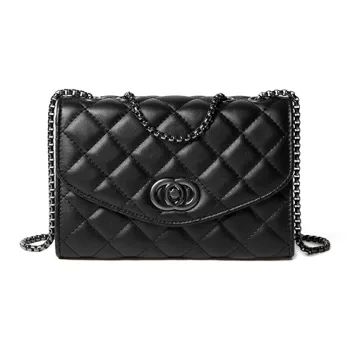 15 MINS Synthetic Leather Underarm Shoulder Bag Women's Midnight Black