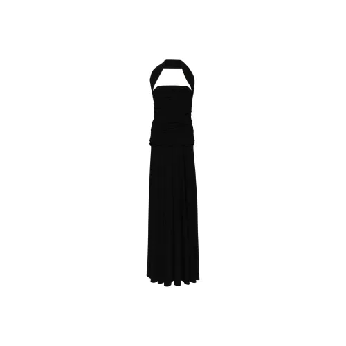Talbot Runhof Gathered Halterneck Maxi Dress