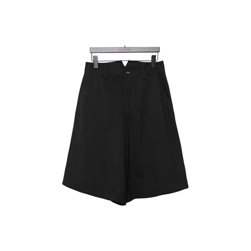 RAYSHOW Casual Shorts Men Black-0