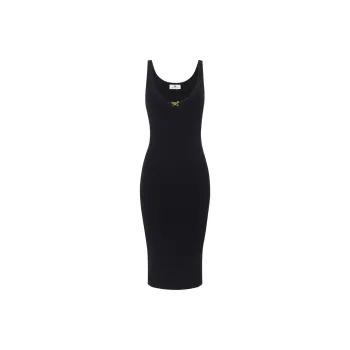 Elisabetta Franchi Bow detailed Midi Dress