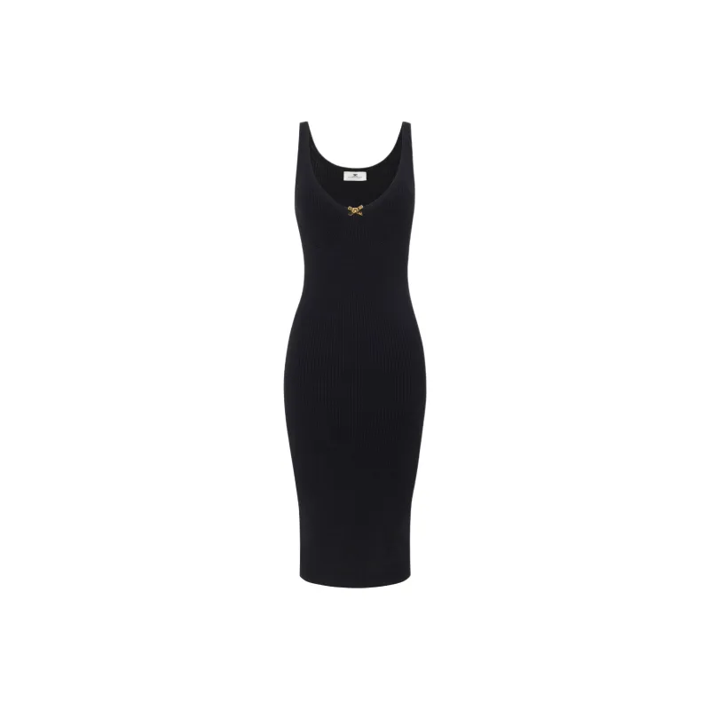 Elisabetta Franchi Knit Tulle Dress-0