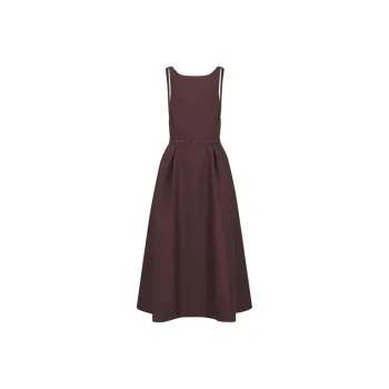 DIOR Sleeveless Dress Women's Plum Red
