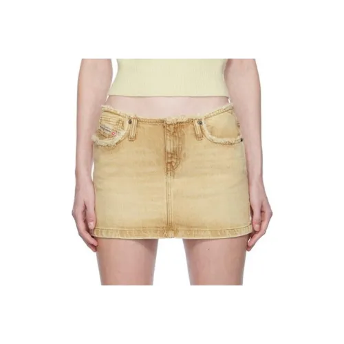 DIESEL FW23 Denim Short Skirts Women's Light Brown