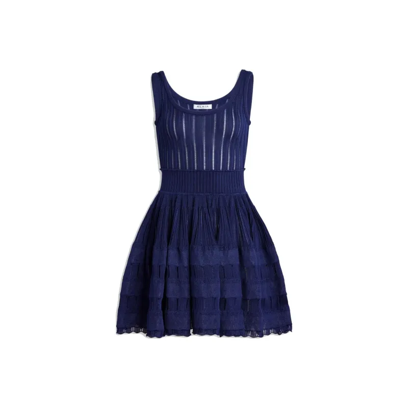 Alaia Shiny Crinoline Mini Dress-0