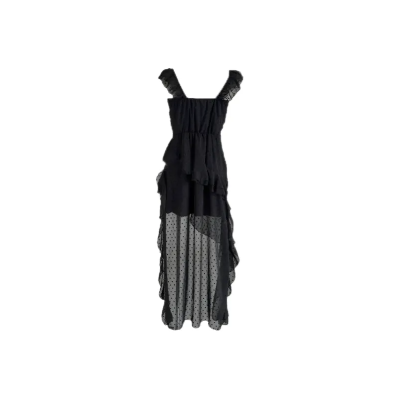 PAIN OR PLEASURE Slip Dresses Women's Black-0