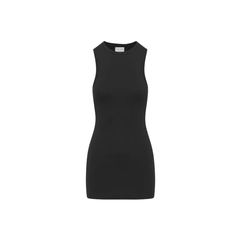 ARITZIA Denim Forum The '90s Ribbed Tank Dress Sleeveless Dress Women's Black-0