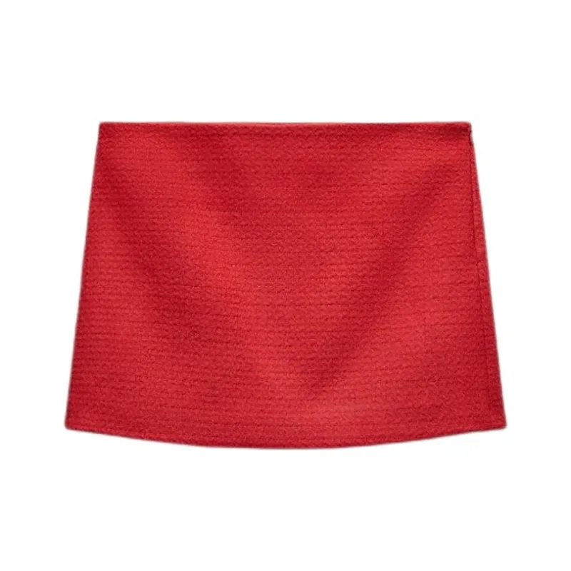 ZARA Casual Short Skirts Women's Red-0
