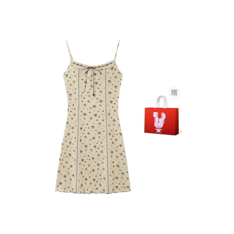 GLEE DIARY Slip Dress Women's Apricot-7
