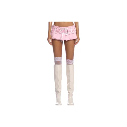 HUELLEY ROSE Casual Short Skirts Women's Pink