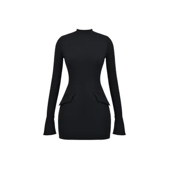 HOUSE OF CB MAHALIA Long Sleeved Dress Women's BLACK/Black