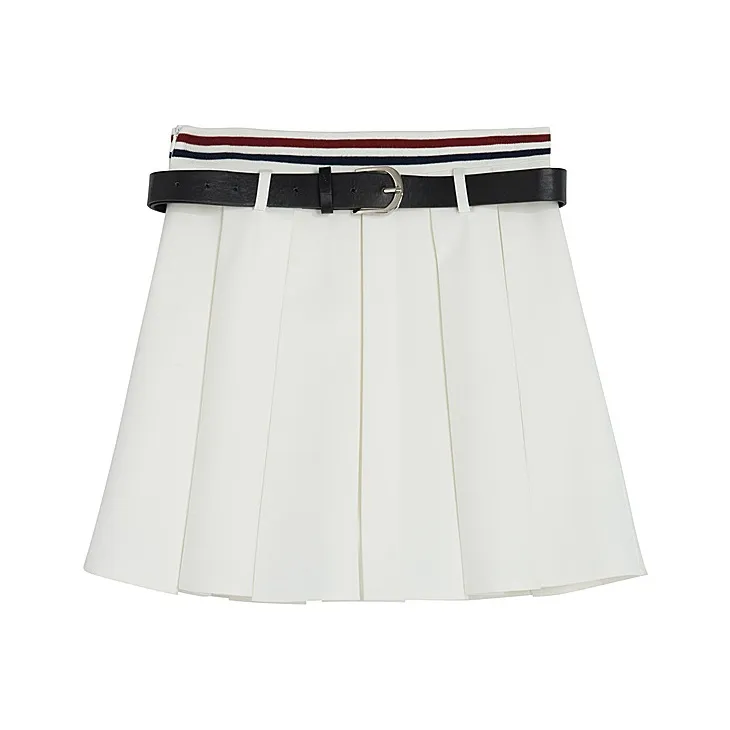 Snbl Casual Short Skirts Women's White-0