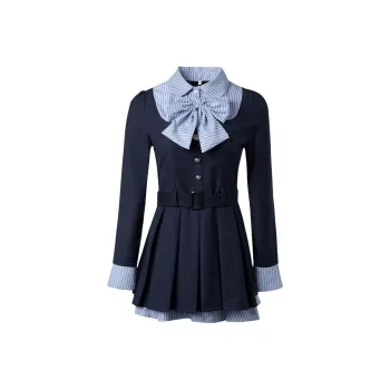 GOSO Long Sleeved Dresses Women's Blue