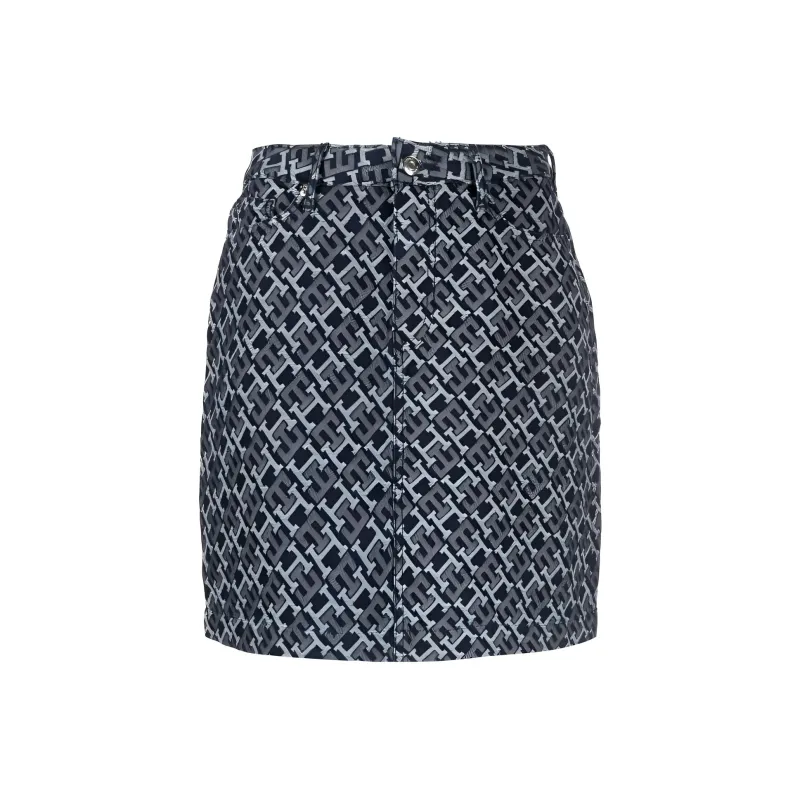 Tommy Hilfiger Logo print Denim Skirt-0