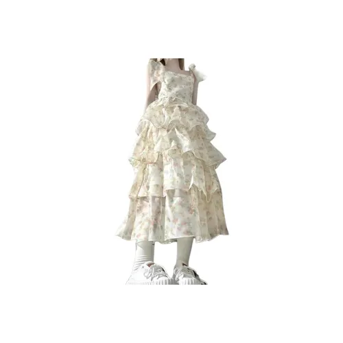 XIANSINIAO Slip Dresses Women's Apricot Blossom