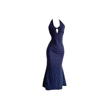 Mu Xiao Xin Sleeveless Dress Women's Blue
