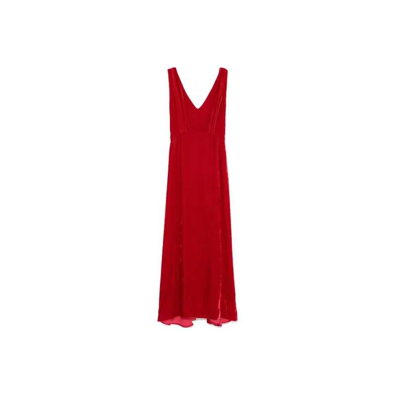 PAROSH FW24 Sleeveless Dress Women's Crimson-0