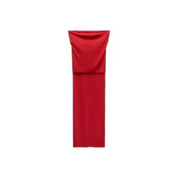 ZARA Short Sleeved Dress Women's Red