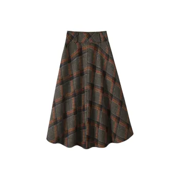 0571 Family Casual Long Skirts Women's Coffee