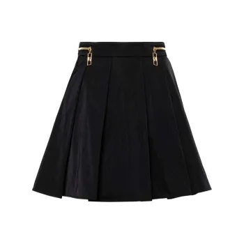 Elisabetta Franchi Zipped Pleated Mini Skirt